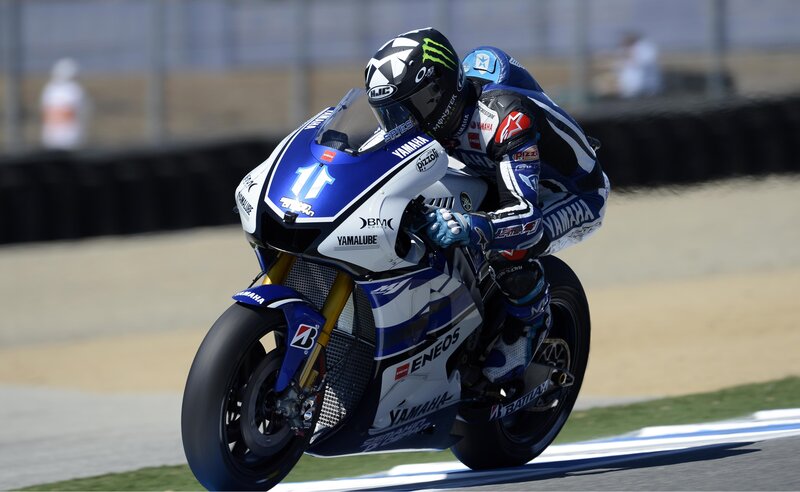 Motorcycle racer on track
