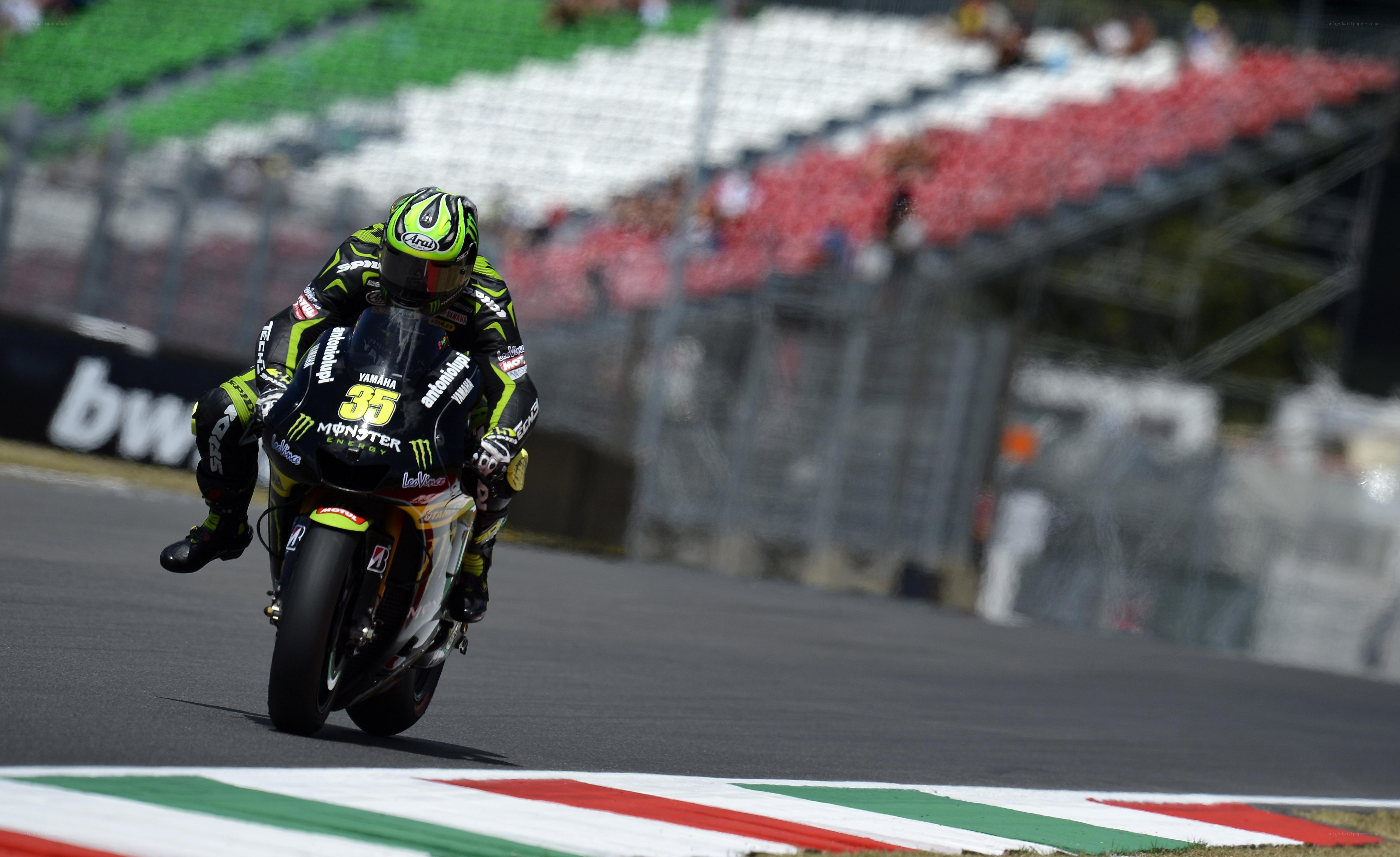 Motorcycle racer on track