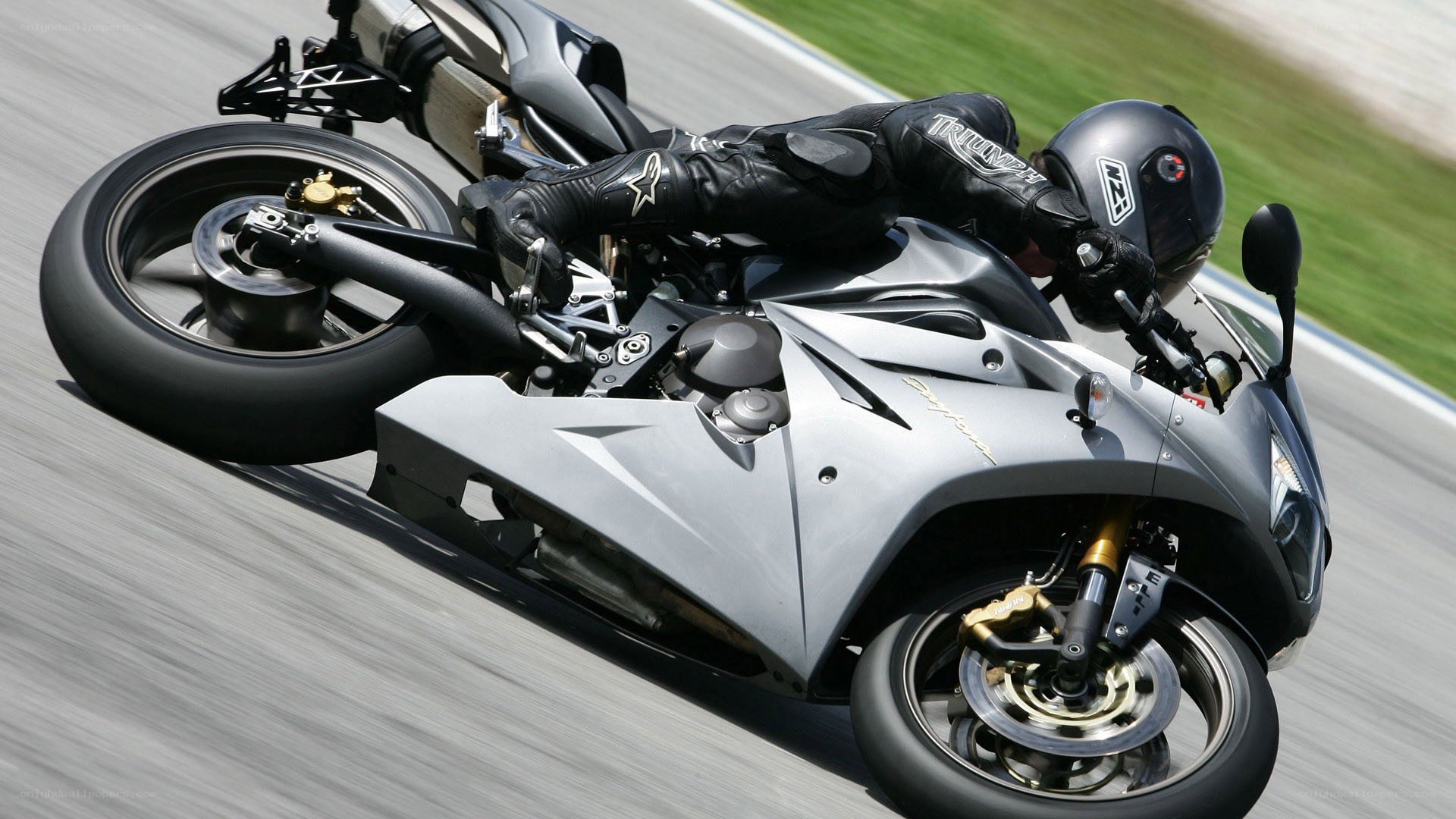 motorcycle racer on track