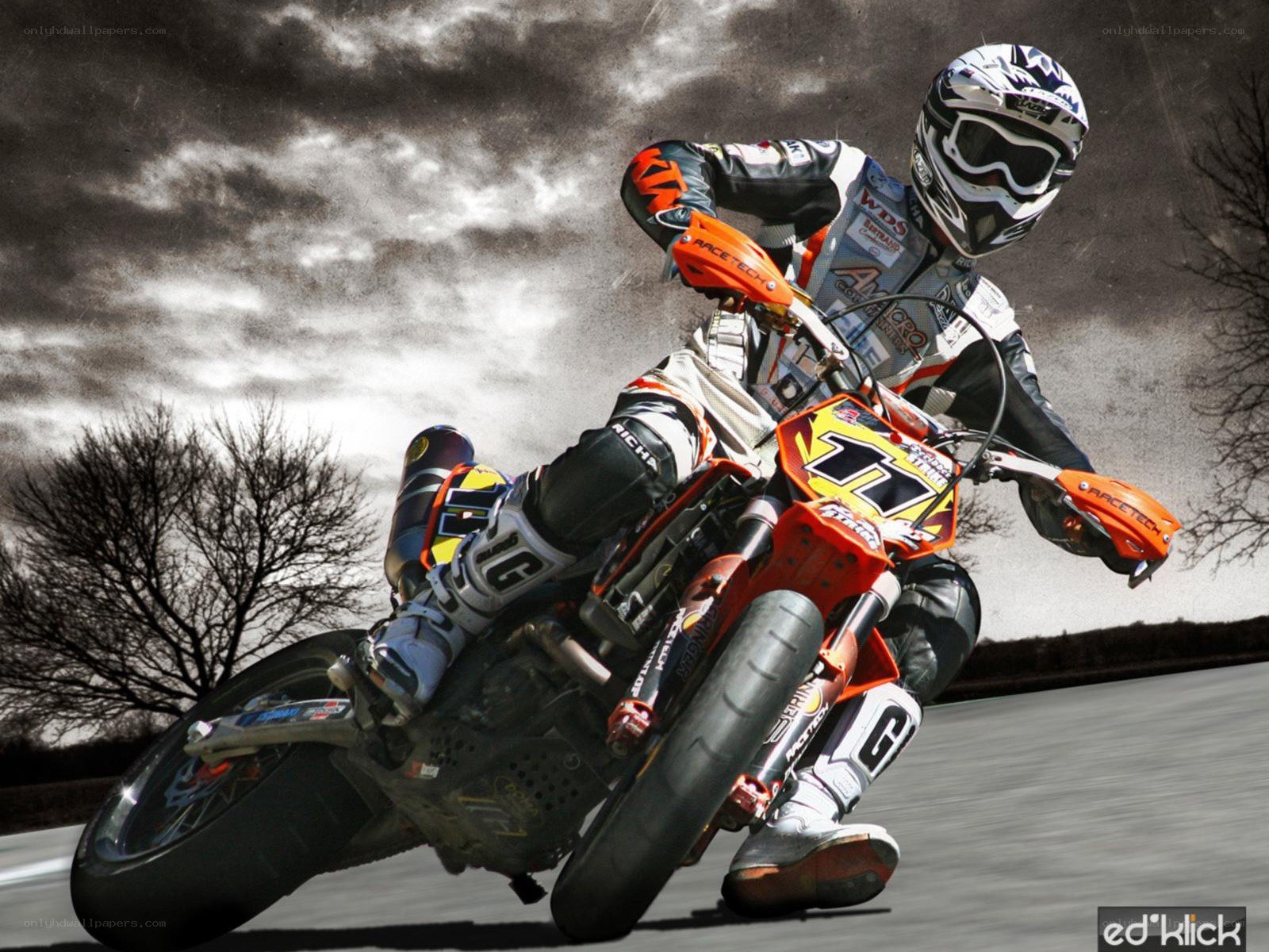 motorcycle racer on track