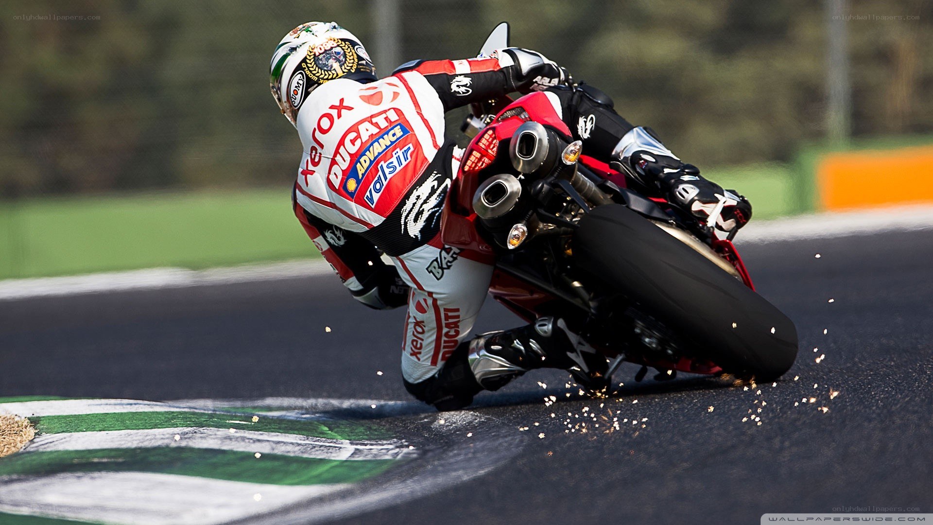 motorcycle racer on track