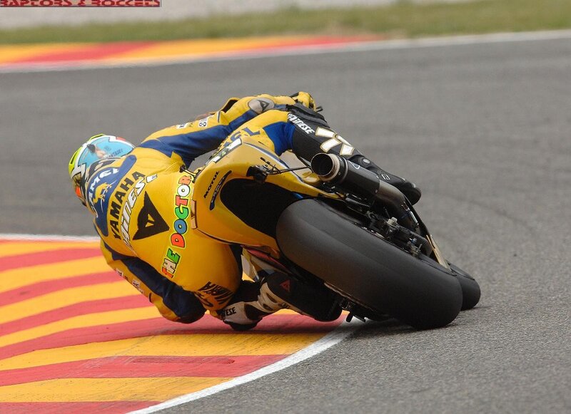 Motorcycle racer on track