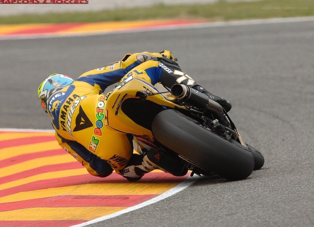 Motorcycle racer on track
