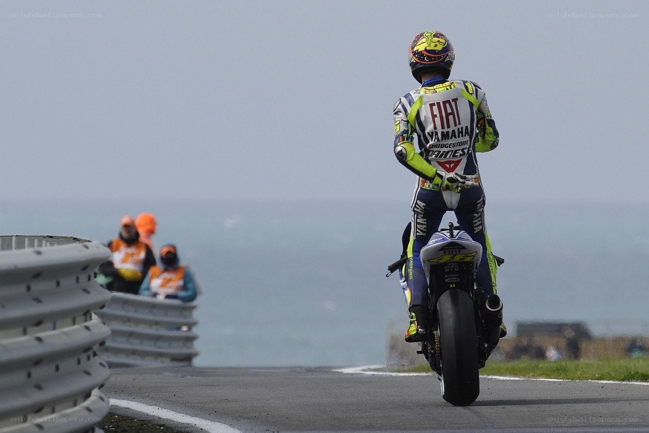 Motorcycle racer on track