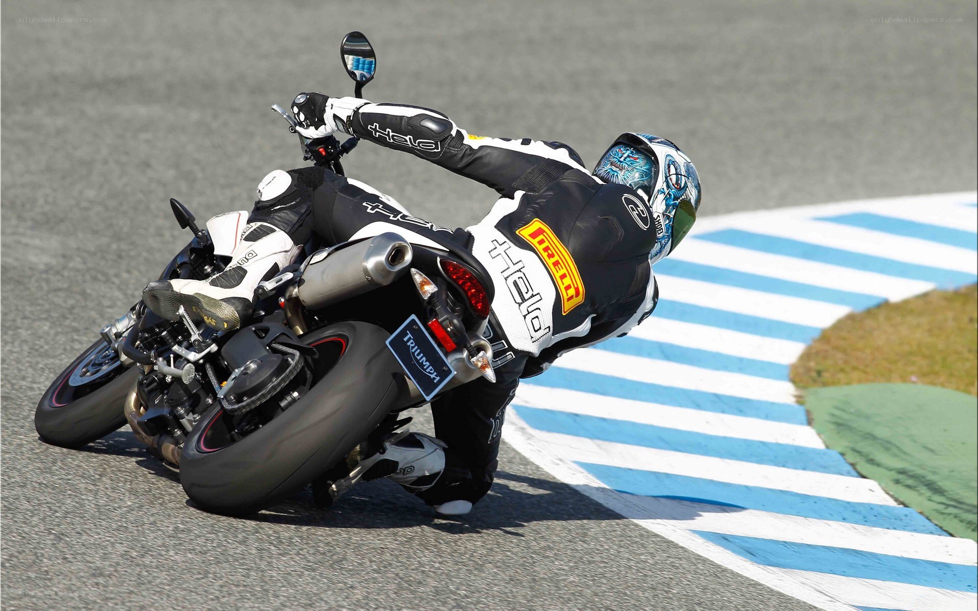 motorcycle racer on track
