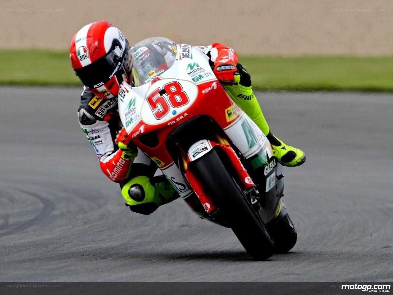 motorcycle racer on track