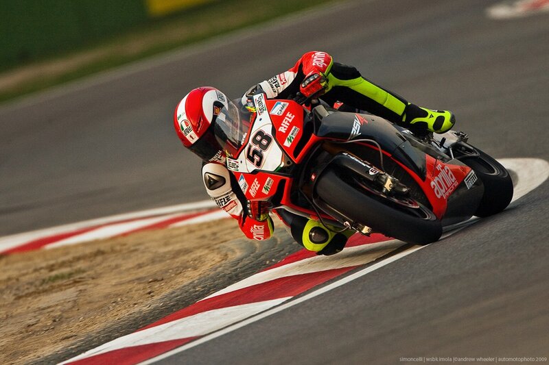 motorcycle racer on track