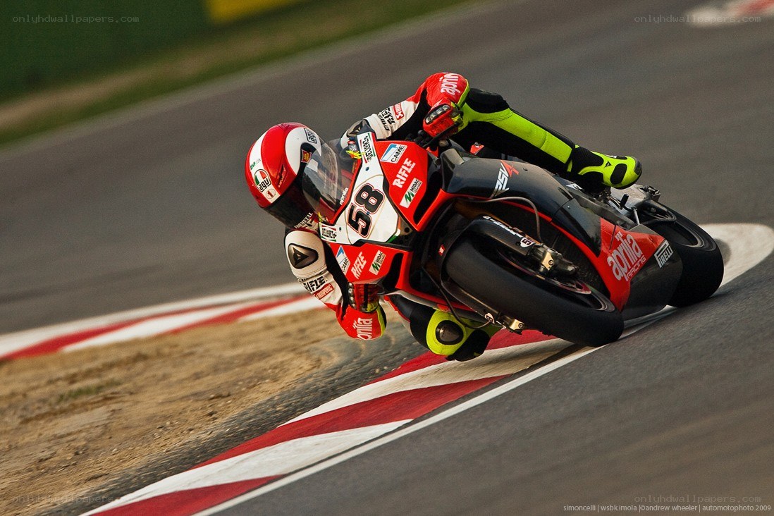 motorcycle racer on track