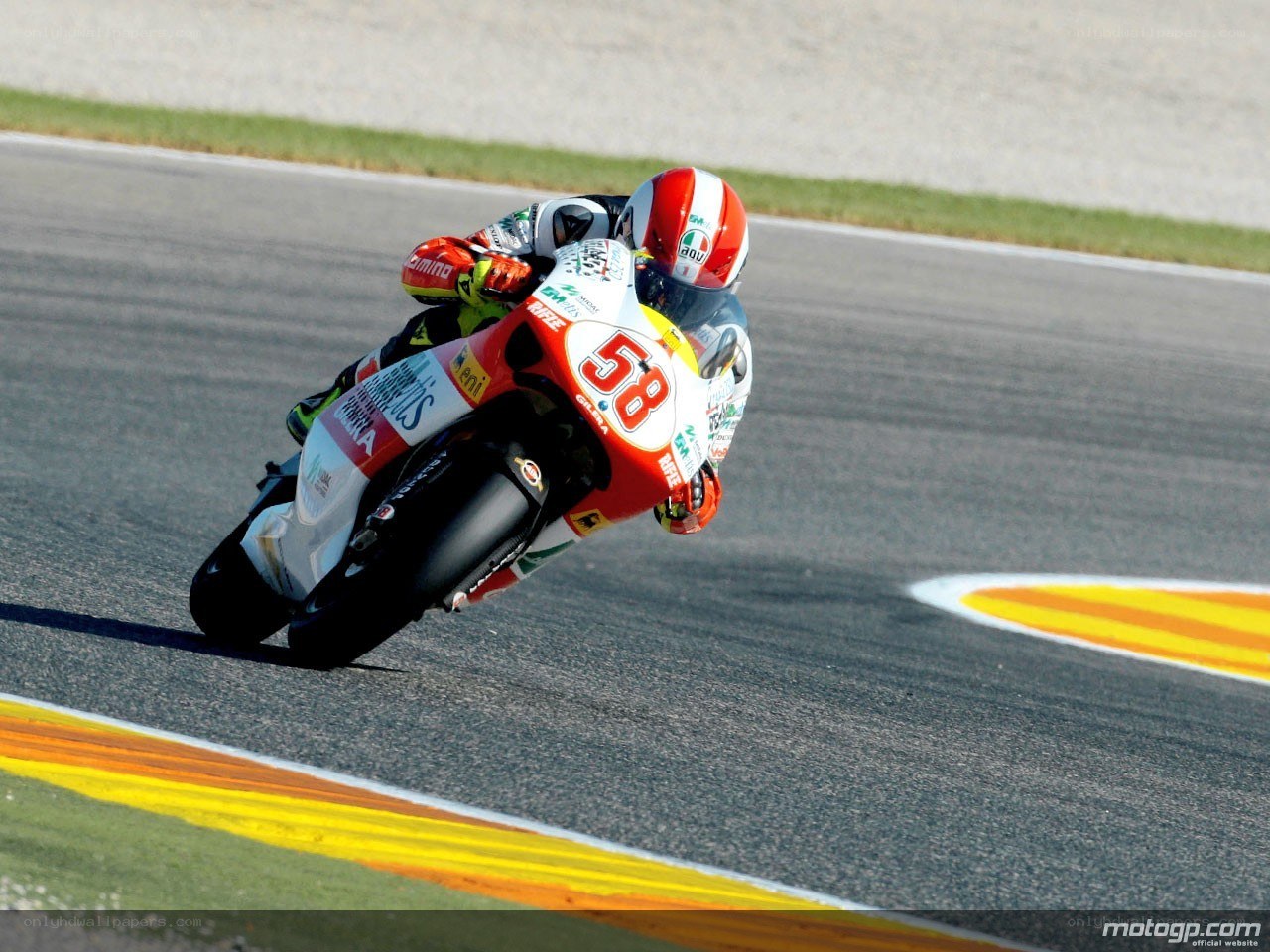 motorcycle racer on track