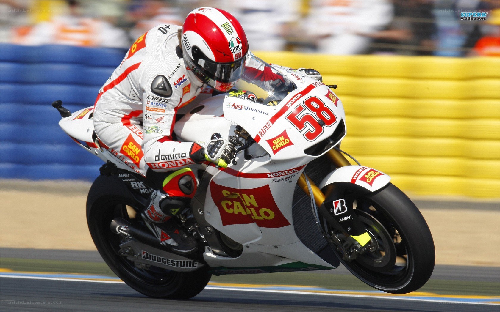 motorcycle racer on track