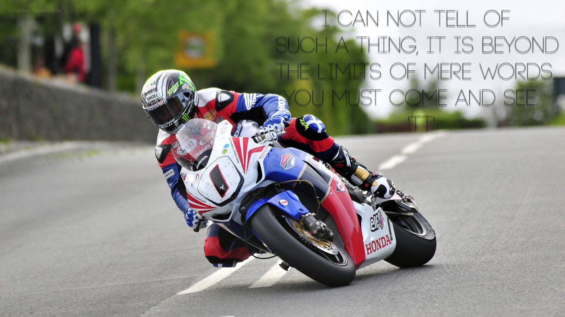 motorcycle racer on track