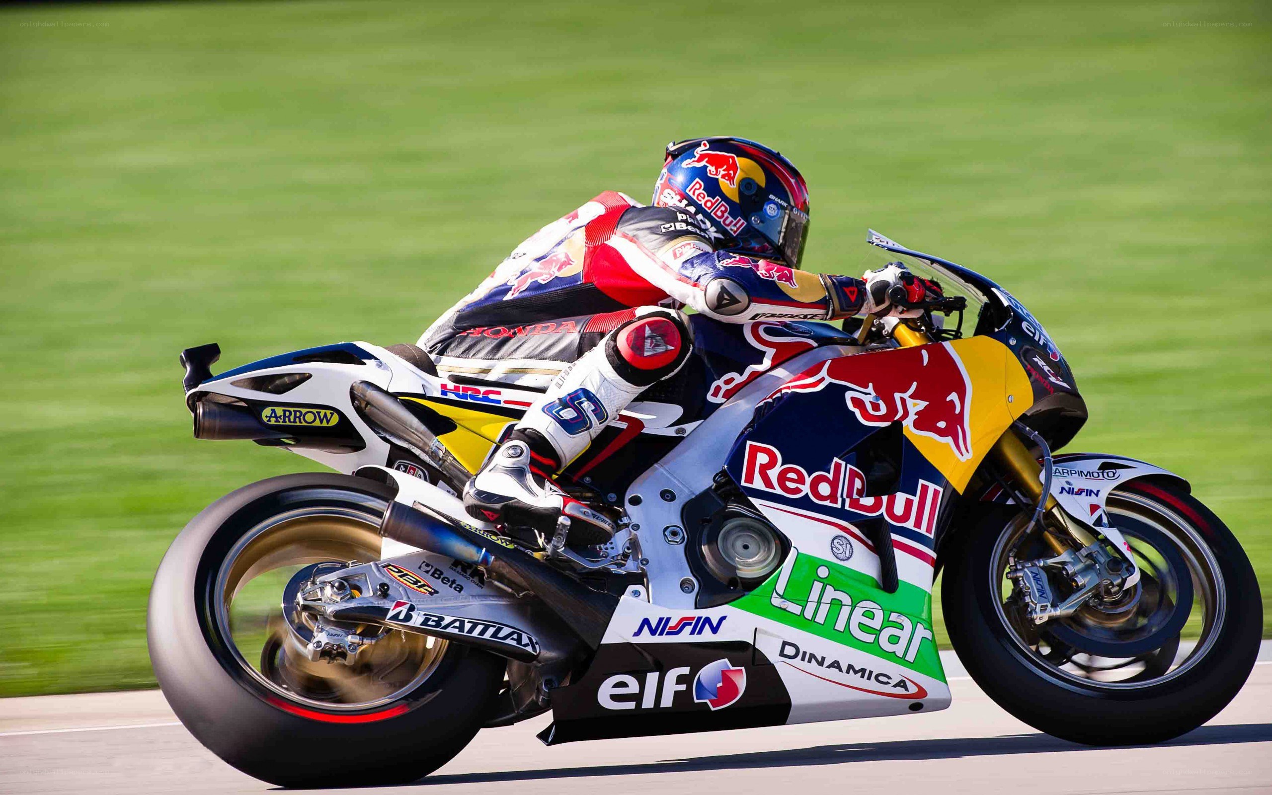 motorcycle racer on track