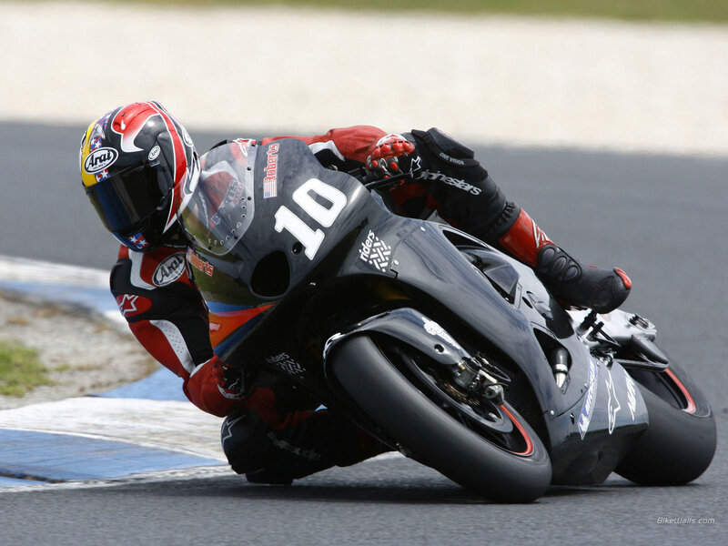 motorcycle racer on track