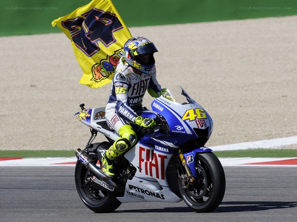 Motorcycle racer on track