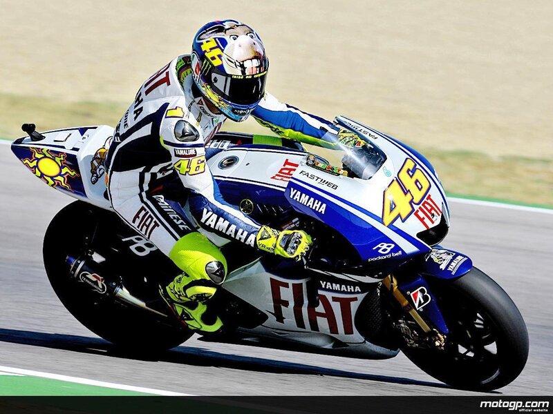 Motorcycle racer on track