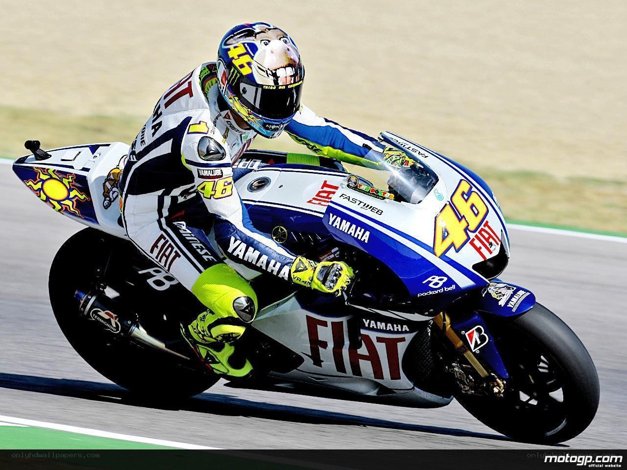 Motorcycle racer on track