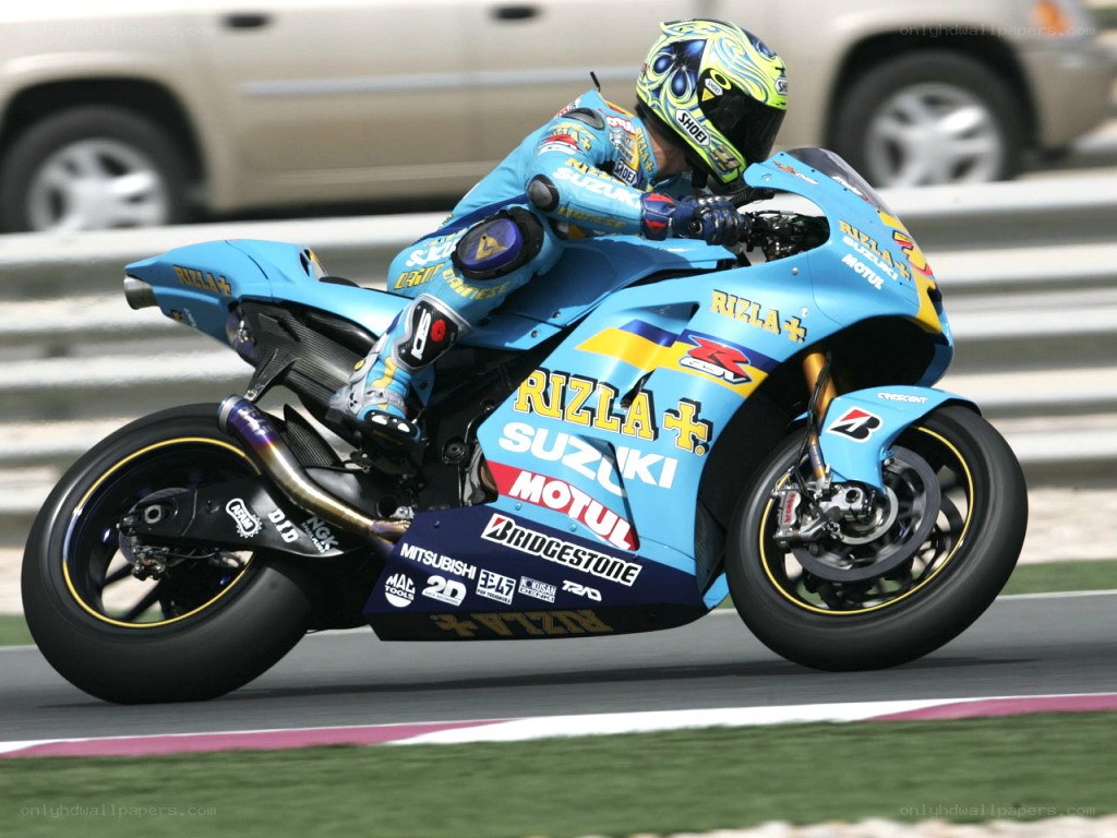 motorcycle racer on track