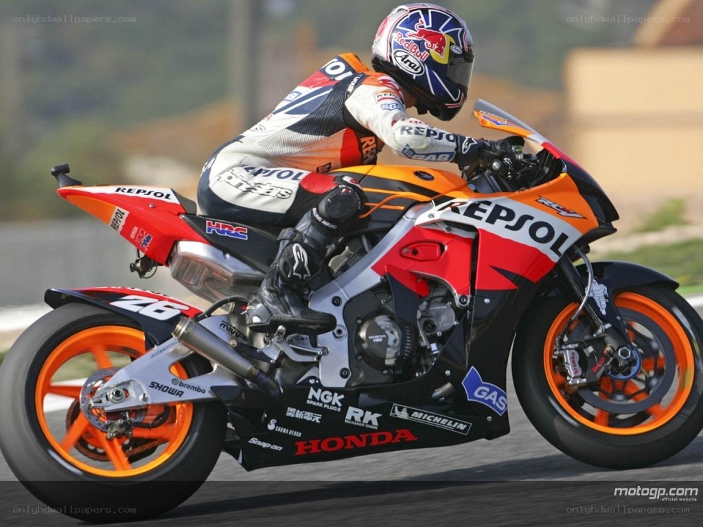 motorcycle racer on track
