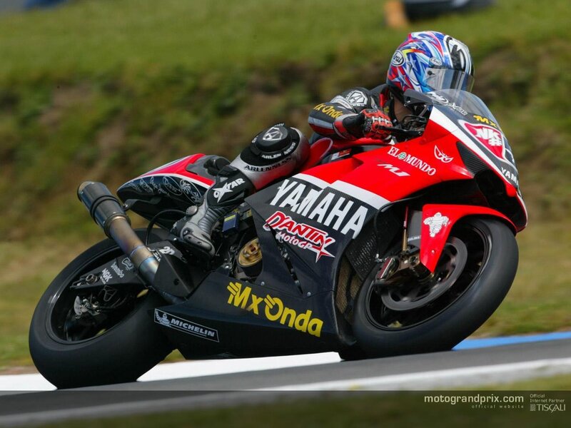 motorcycle racer on track