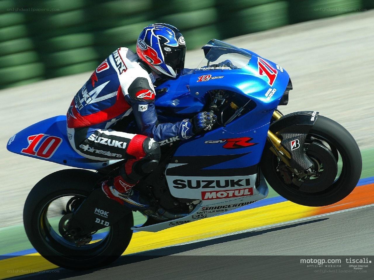 motorcycle racer on track