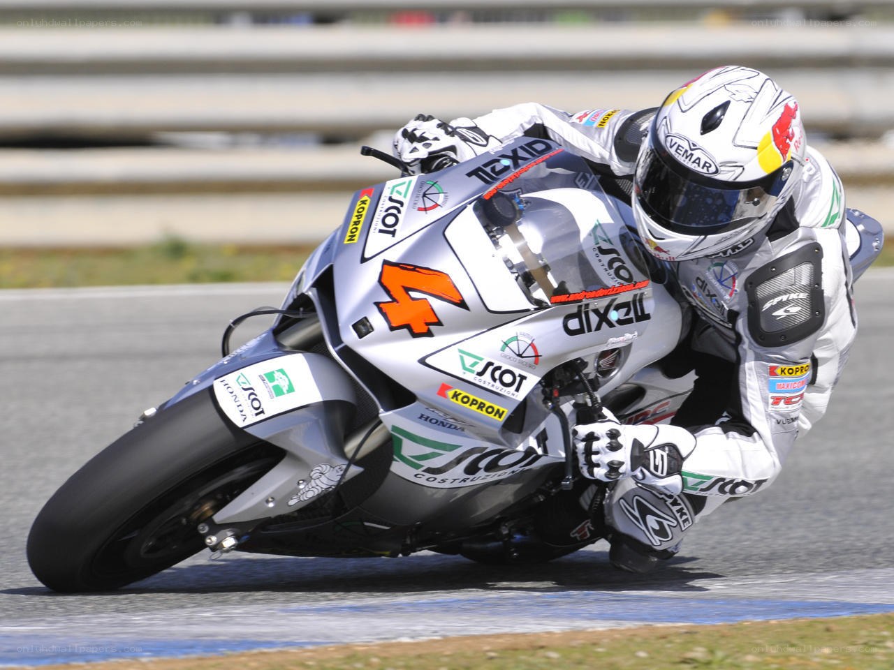 motorcycle racer on track