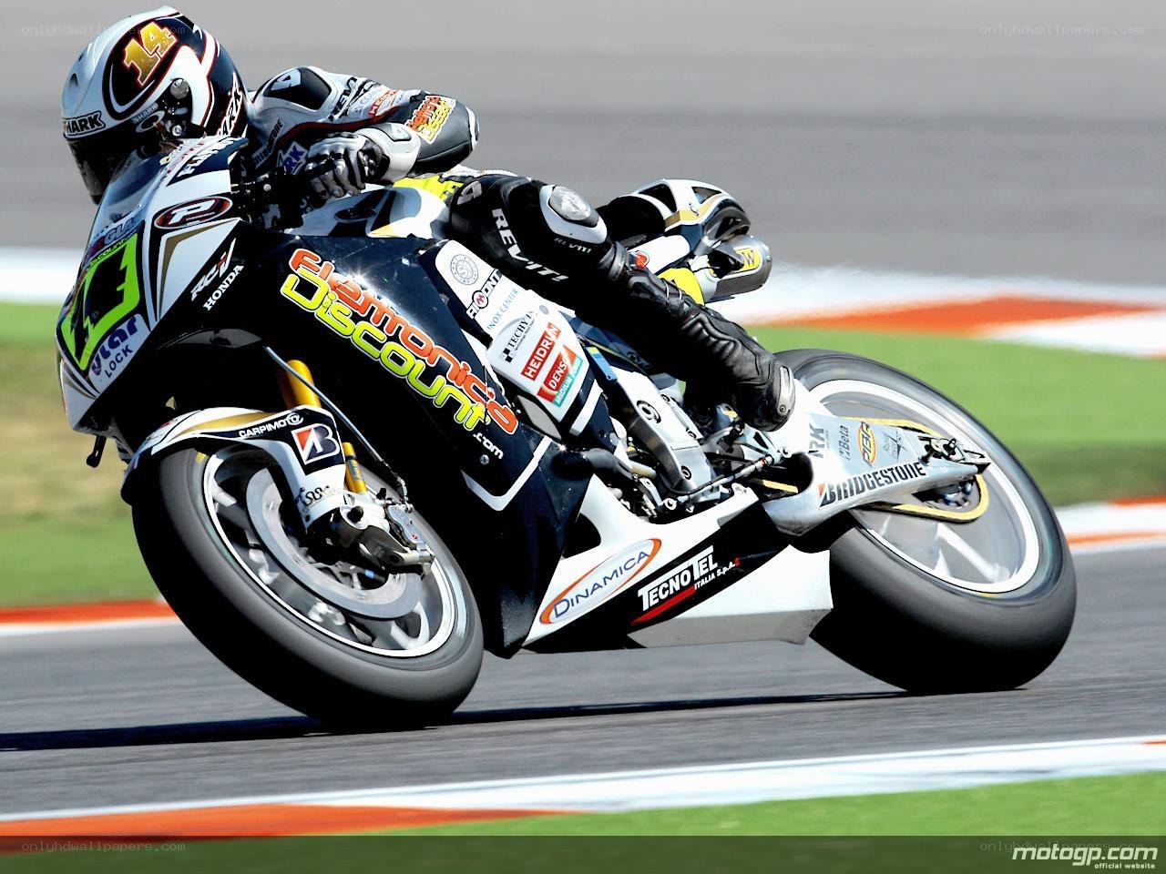 motorcycle racer on track
