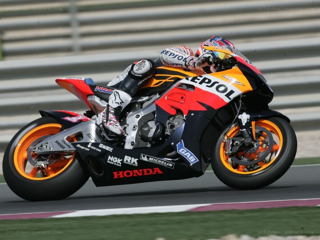 motorcycle racer on track
