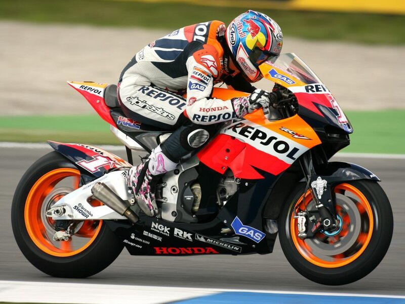 motorcycle racer on track