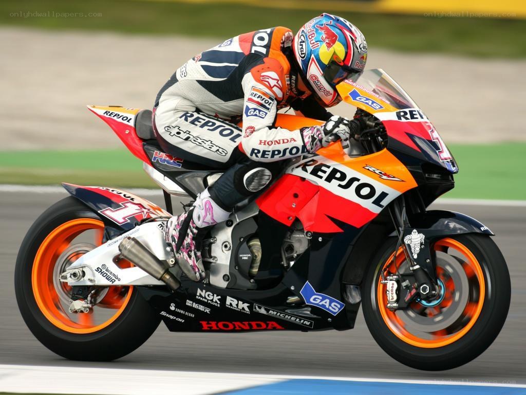 motorcycle racer on track