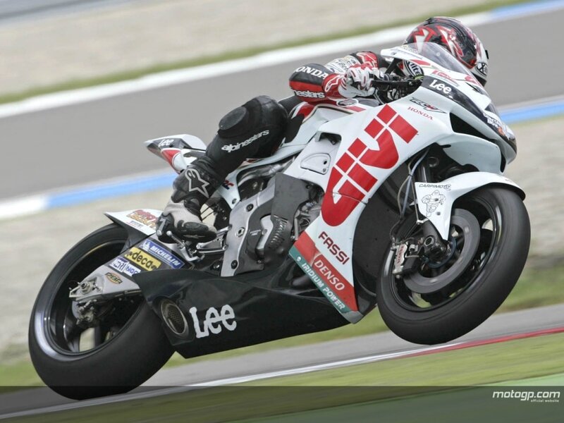 motorcycle racer on track