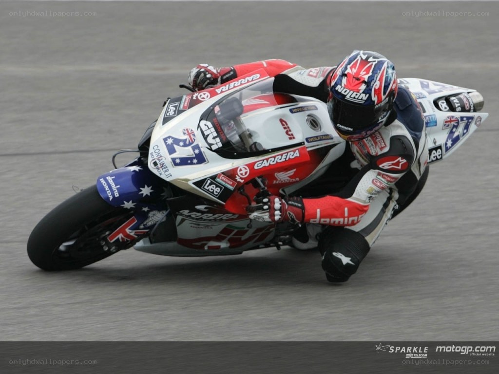 motorcycle racer on track
