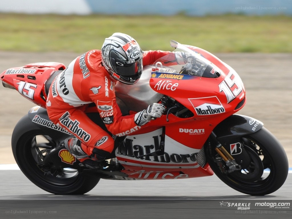 motorcycle racer on track