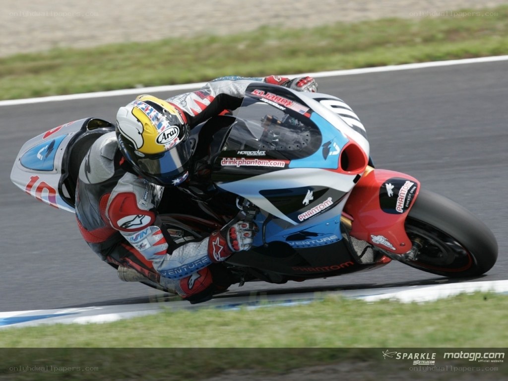 motorcycle racer on track