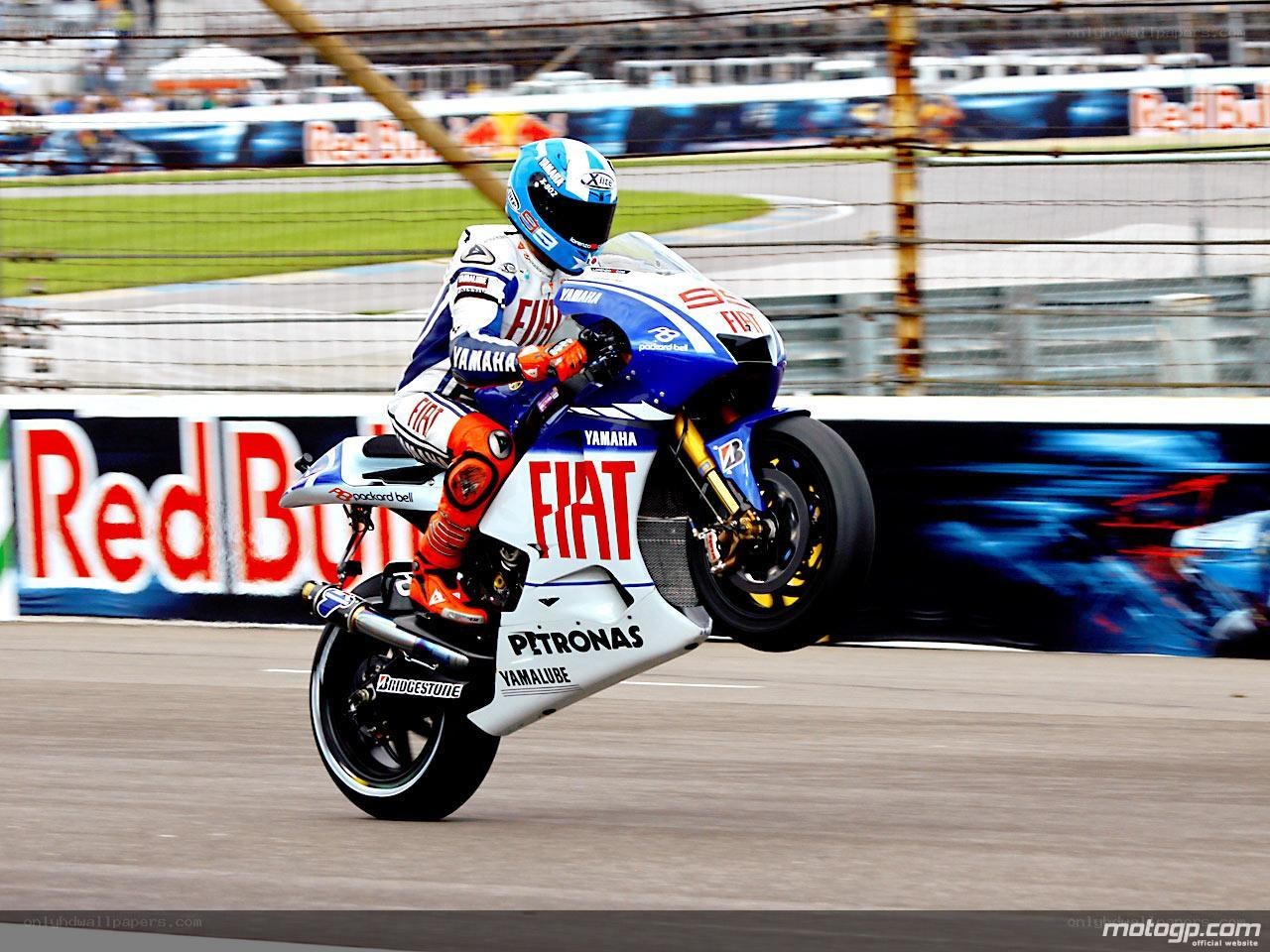 motorcycle racer on track