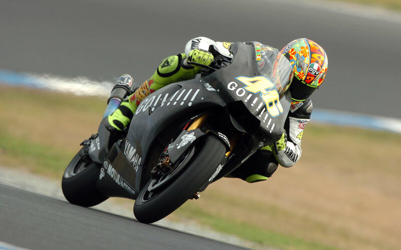 motorcycle racer on track