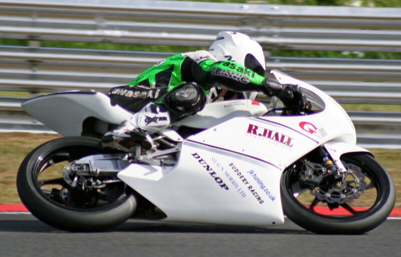 motorcycle racer on track