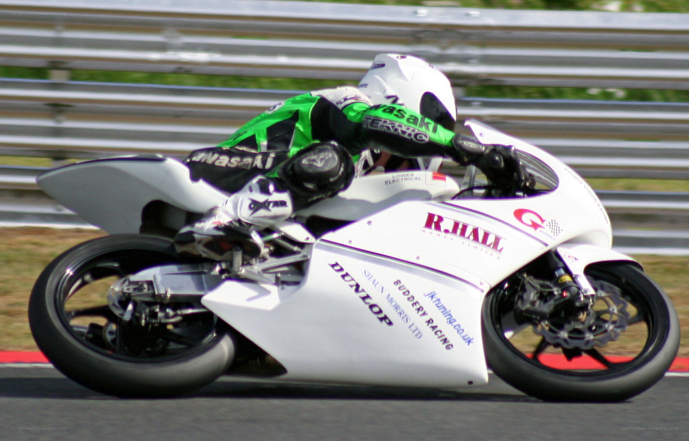 motorcycle racer on track