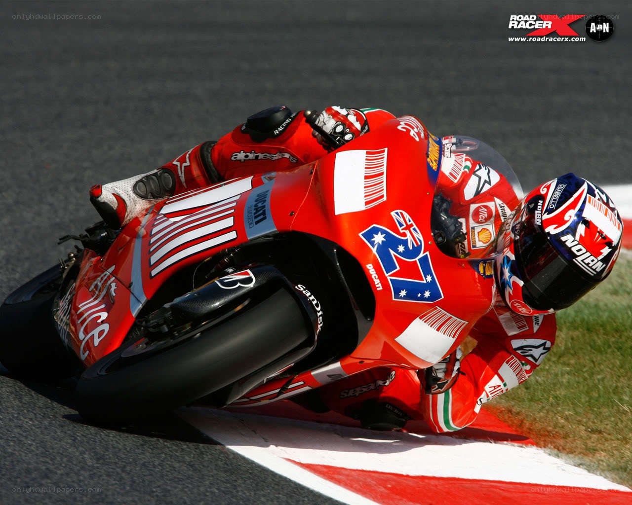 motorcycle racer on track