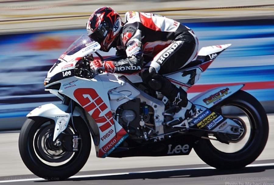 motorcycle racer on track