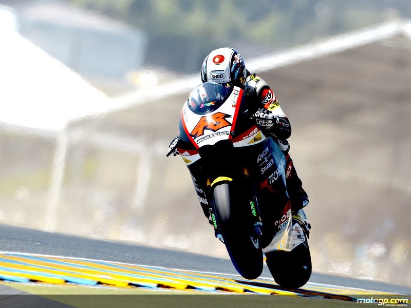 motorcycle racer on track