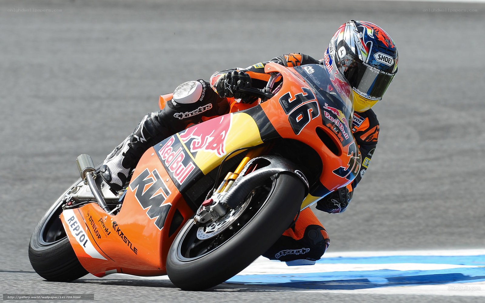Motorcycle racer on track