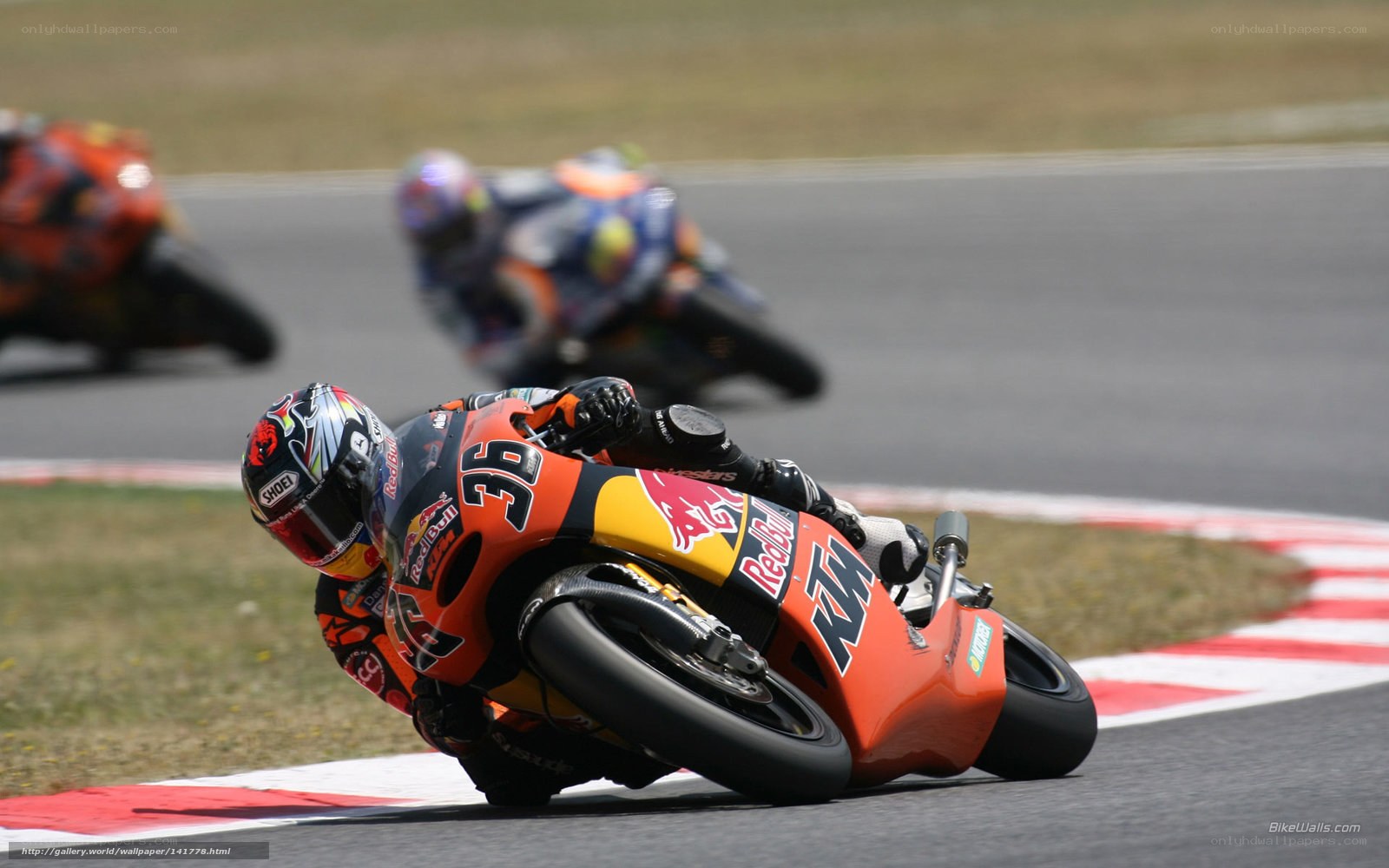 Motorcycle racer on track