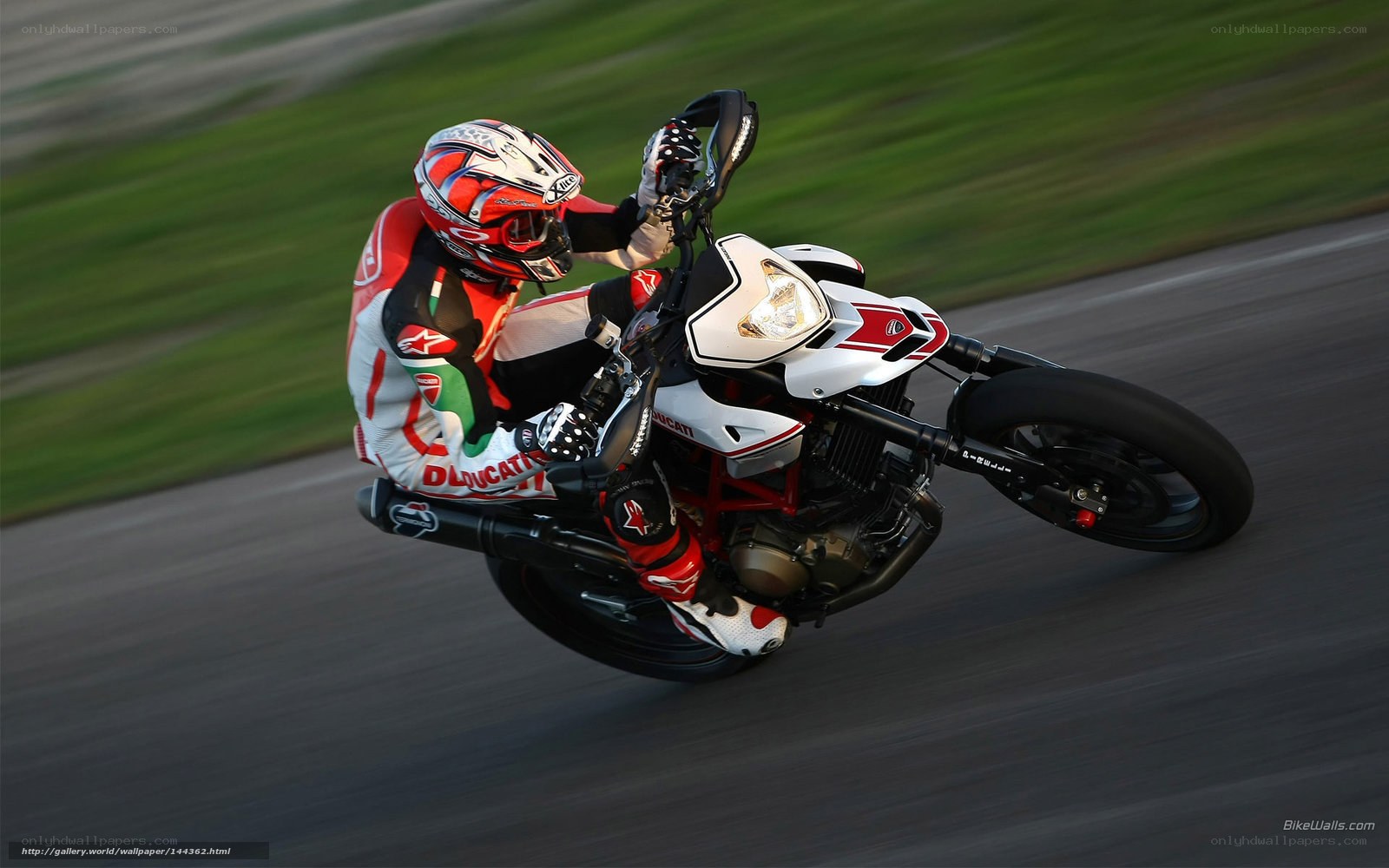 motorcycle racer on track