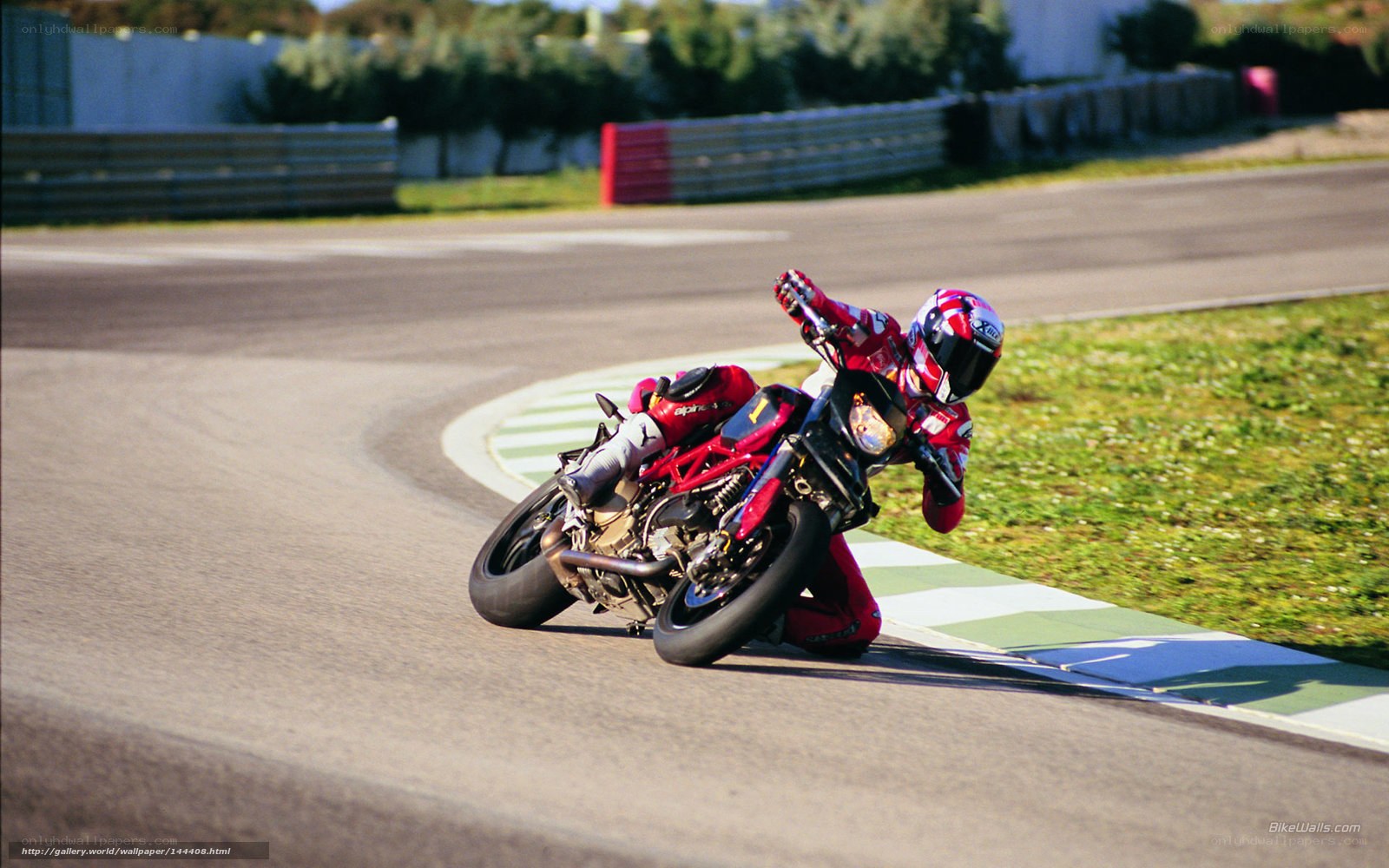 motorcycle racer on track