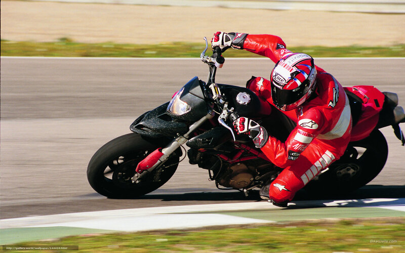 motorcycle racer on track