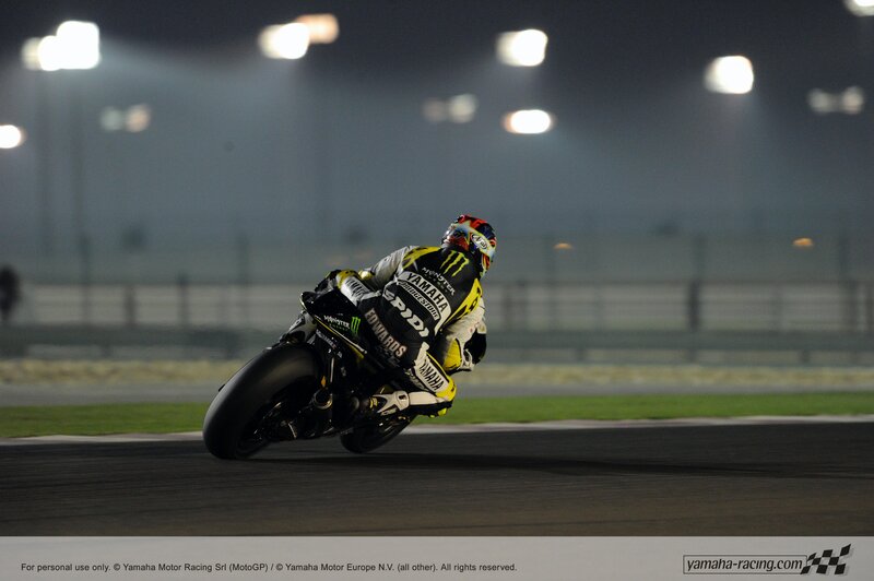 Motorcycle Racer on Track — Black, Dramatic, Night, Photograph, Lights