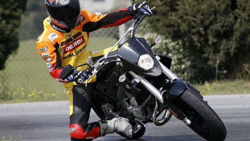 Motorcycle Racer on Track — Black, Dynamic, Afternoon, Photograph, Rider, Road