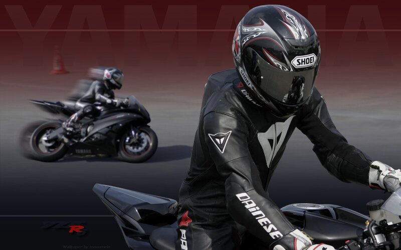 Motorcycle Racer on Track — Black, Dynamic, Photograph, Racing Suit, Helmet