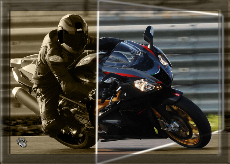 Motorcycle Racer on Track — Black, Dynamic, Photograph, Rider