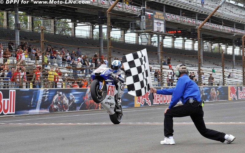 Motorcycle Racer on Track — Blue, Celebratory, Afternoon, Photograph